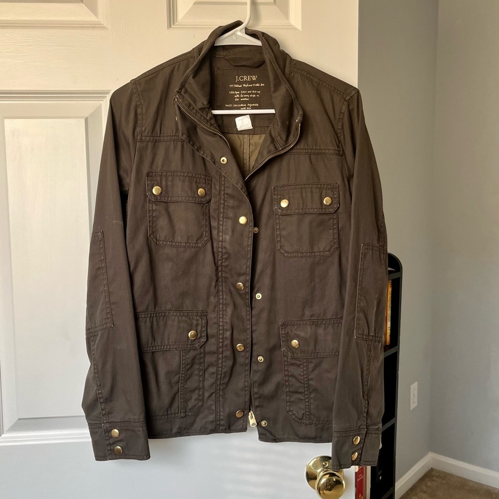 J. Crew field jacket mossy brown